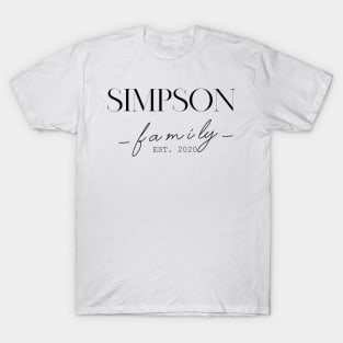 Simpson Family EST. 2020, Surname, Simpson T-Shirt